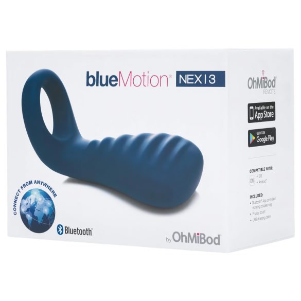 OHMIBOD Bluemotion Nex 3 - smarter, vibrierender Penisring (blau)