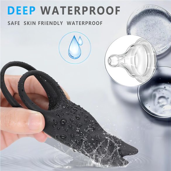 Aixiasia Hoody B – Akku Penisring mit Funksteuerung (schwarz)