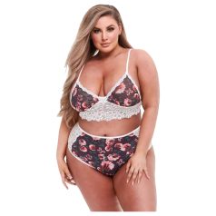 Baci Plus Size - Blumen-Spitzen-BH-Set