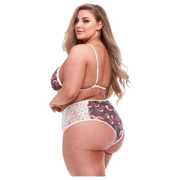 Baci Plus Size - Blumen-Spitzen-BH-Set