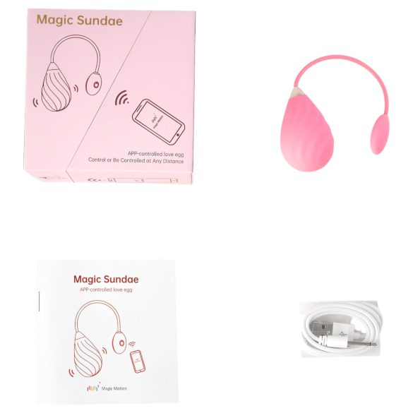 Magic Motion Sundae - Intelligentes vibrierendes Ei, wiederaufladbar (pink)