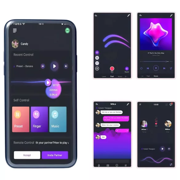 Magic Motion Rise - App-gesteuerter Vibrations-Penisring für Männer (schwarz)