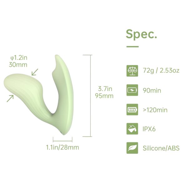 Magic Motion Umi - intelligenter 2in1-Vibrator (grün)