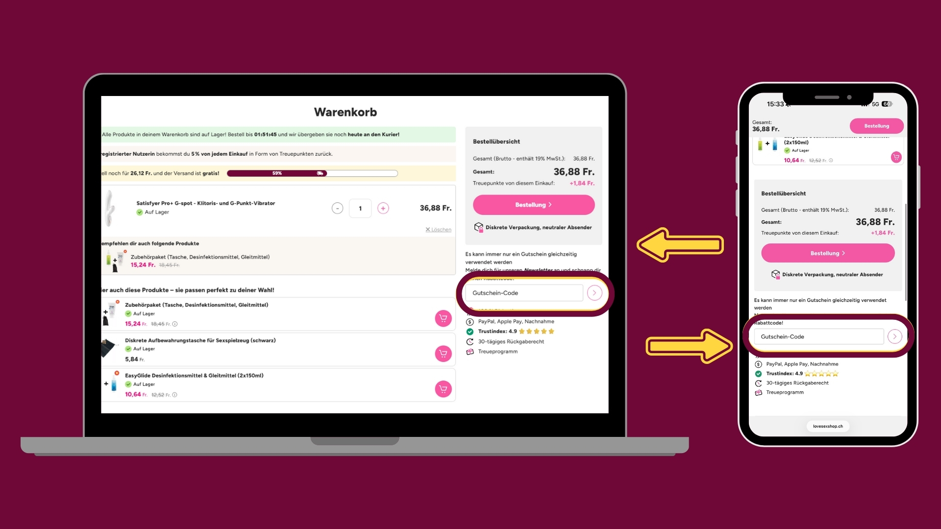 Gutschein einlösen bei Lovesexshop – so geht’s